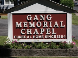 Gang Memorial Chapel Sign